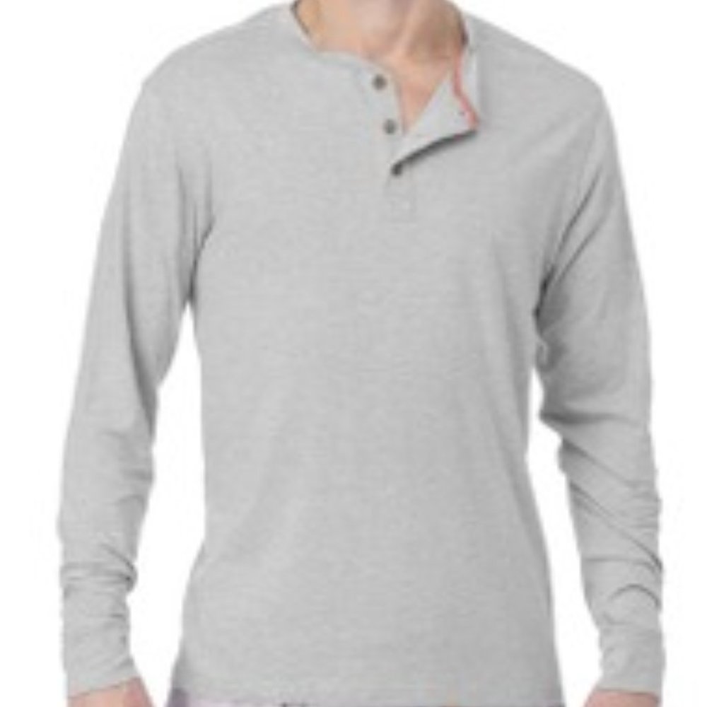 Wood Gray Henley Long Sleeve Shirt